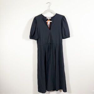 NWT Jude Connally Cassandra Black Midi Dress Small